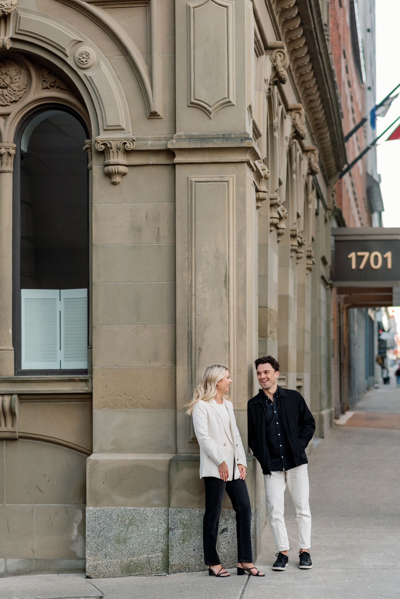 Engagement photo in downtown Halifax NS